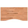 vidaXL Schreibtischplatte 80x(36-40)x2,5 cm Massivholz Buche