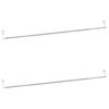 vidaXL Gardinenstangen 2 Stk. Wei&szlig; und Silbern 90-135 cm Aluminium