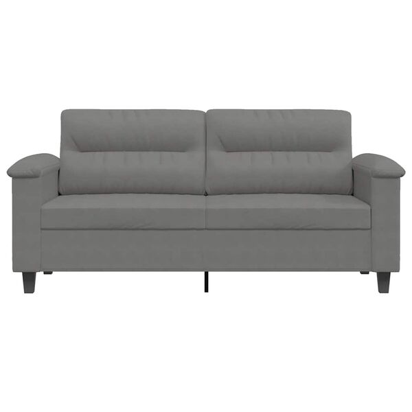 vidaXL 2-Sitzer-Sofa Dunkelgrau 140 cm Mikrofasergewebe