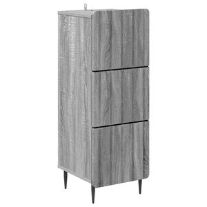 vidaXL Schubladenschrank 33 x 34,5 x 92 cm Holzwerkstoff Sonoma-Grau