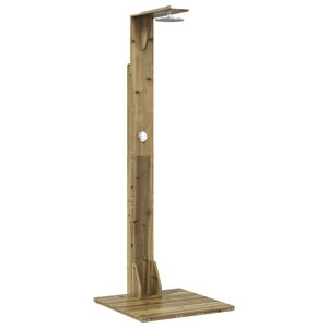 vidaXL Outdoor-Dusche 214,5 cm Impr&auml;gniertes Kiefernholz und Edelstahl