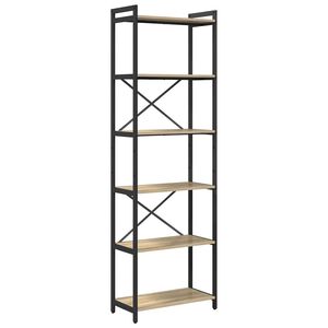 vidaXL B&uuml;cherregal 60 x 30 x 189,5 cm Holzwerkstoff Sonoma-Eiche