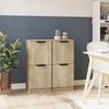 vidaXL Sideboards 2 Stk. Sonoma-Eiche 30x30x70 cm Holzwerkstoff