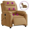 vidaXL Massagesessel Elektrisch Braun Samt