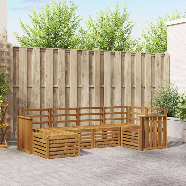 vidaXL Sofagarnituren 6 pcs Natur Massivholz Akazie