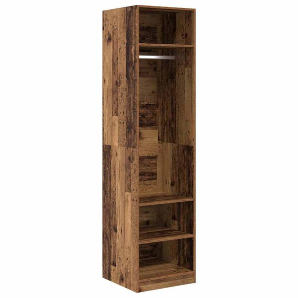 vidaXL Kleiderschrank mit Regal Altholz 50 x 50 x 200 cm Holzwerkstoff