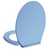 vidaXL Toilettensitz mit Absenkautomatik Blau Oval