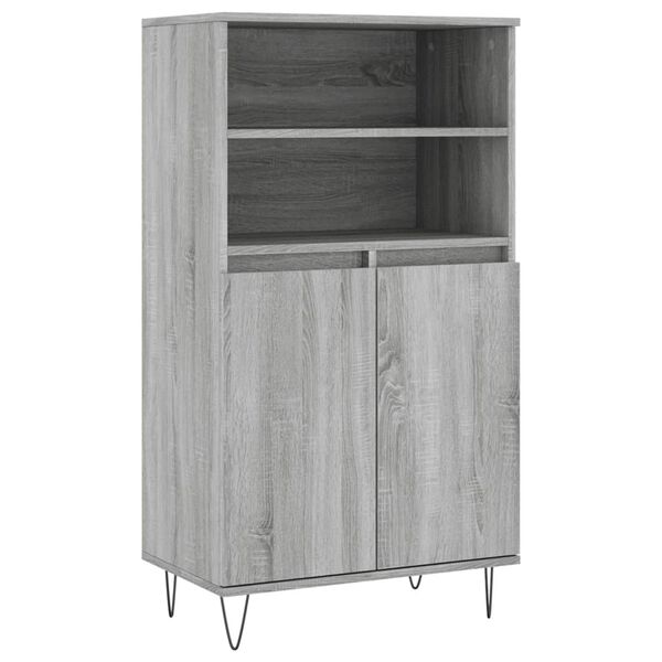 vidaXL Highboard Grau Sonoma 60x36x110 cm Holzwerkstoff
