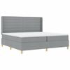 vidaXL Boxspringbett mit Matratze Hellgrau 200 x 200 cm Stoff