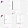 vidaXL Duschabtrennung Transparent und Gold 95 x 140 cm