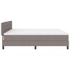 vidaXL Boxspringbett mit Matratze Taupe 200 x 200 cm Stoff