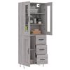 vidaXL Highboard Grau Sonoma 69,5x34x180 cm Holzwerkstoff