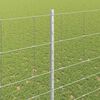 vidaXL Zaun mit Pfosten Silber 1.6 x 25 m Stahl
