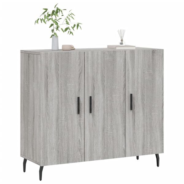 vidaXL Sideboard Grau Sonoma 90x34x80 cm Holzwerkstoff