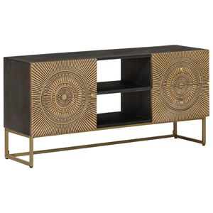 vidaXL TV-Schr&auml;nk mit Schubladen mit Regal Messing 105 x 30 x 50 cm