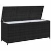 vidaXL Garden-Auflagenbox Schwarz 150x50x60 cm Poly Rattan