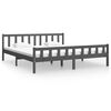 vidaXL Massivholzbett Grau 160x200 cm