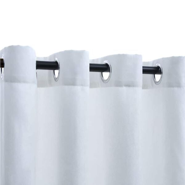 vidaXL Verdunkelungsvorh&auml;nge mit Metall&ouml;sen 2 Stk. Grauwei&szlig; 140x225 cm