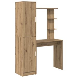 vidaXL Schreibtisch mit Regal mit Speicher 2 Stk. Artisan-Eiche