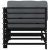 vidaXL Ecksofas mit Kissen 2 Stk. Schwarz Massivholz Kiefer