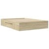 vidaXL Bettgestell ohne Matratze Sonoma-Eiche 120x200 cm Holzwerkstoff
