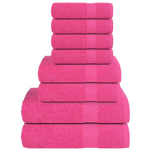 vidaXL 8-tlg. Handtuch-Set FROGN Rosa 360 g/m&sup2;