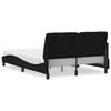 vidaXL Bett mit Matratze Schwarz 120x200 cm Stoff