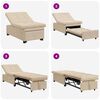 vidaXL Pull-Out Schlafsofa Creme 194 x 67 x 82 cm Mikrofaser