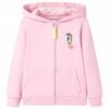 vidaXL Kinder-Kapuzenpullover mit Rei&szlig;verschluss Rosa 92