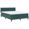 vidaXL Boxspringbett mit Matratze Dunkelgr&uuml;n 200 x 160 cm Samt