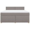 vidaXL Boxspringbett mit Matratze Taupe 180x200 cm Stoff