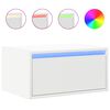 vidaXL Wand-Nachttische mit LED-Leuchten 2 Stk. Weiß