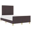 vidaXL Bettgestell mit Kopfteil Dunkelbraun 160 x 200 cm Stoff