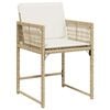 vidaXL 11-tlg. Garten-Essgruppe mit Kissen Beige Poly Rattan