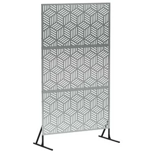 vidaXL Sichtschutz 100 x 50 x 180 cm Verzinkter Stahl Silber