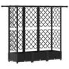 vidaXL Hochbeet mit Rankgitter und Dach Schwarz 164 x 40 x 123 cm PP