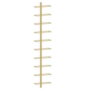 vidaXL Wand-Weinregal f&uuml;r 10 Flaschen Golden Metall