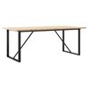vidaXL Esstisch O-Gestell 200x100x75,5cm Massivholz Kiefer & Stahl