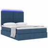 vidaXL Bett mit Stauraum und LED mit LED Blau 140 x 200 cm Polyester