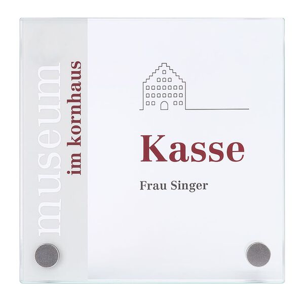 MOEDEL T&uuml;rschild Galerie 15x15x2,5 cm mit 2 L&ouml;chern