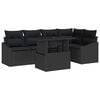 vidaXL Garten-Sofa-Set 6 Stk. Schwarz