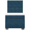 vidaXL Boxspringbett mit Matratze Blau 90x190 cm Samt