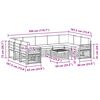 vidaXL Sofagarnituren 10 pcs Natur und Beige Massivholz Akazie