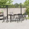 vidaXL Garten Essgruppe 5 pcs Anthrazit Stahl