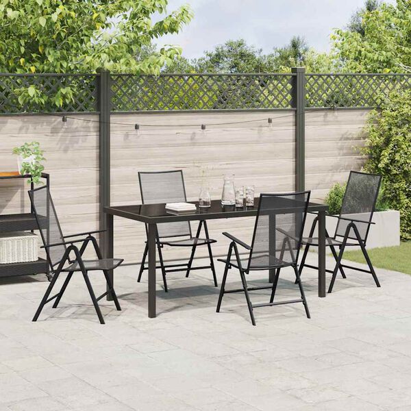 vidaXL Garten Essgruppe 5 pcs Anthrazit Stahl