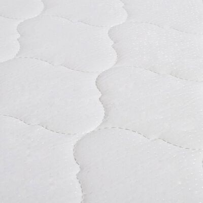 vidaXL Bett mit Memory-Schaum-Matratze Weiß Kunstleder 180x200 cm