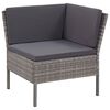 vidaXL 8-tlg. Garten-Lounge-Set mit Auflagen Poly Rattan Grau