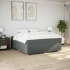 vidaXL Boxspringbett mit Matratze Dunkelgrau 180x200 cm Stoff