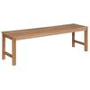 vidaXL Gartenbank mit Blauer Auflage 150 cm Massivholz Teak