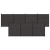vidaXL zaunset 7 Stk. 1218 x 186 cm WPC und Aluminium Schwarz